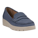 Women's Fallon Blue Penny Slip - On Loafer Flats - TLW Shoes