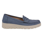 Women's Fallon Blue Penny Slip - On Loafer Flats - TLW Shoes