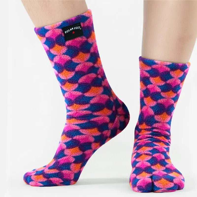 Polar Feet Fleece Tabi Socks - Art Deco - TLW Shoes