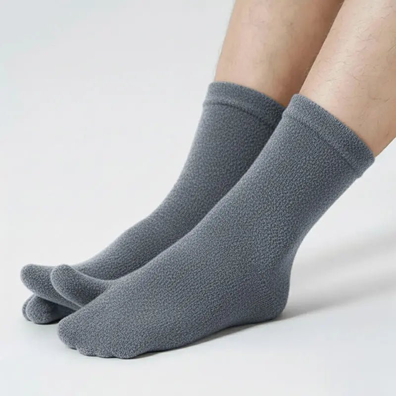 Polar Feet Fleece Tabi Socks - Soft Grey - TLW Shoes