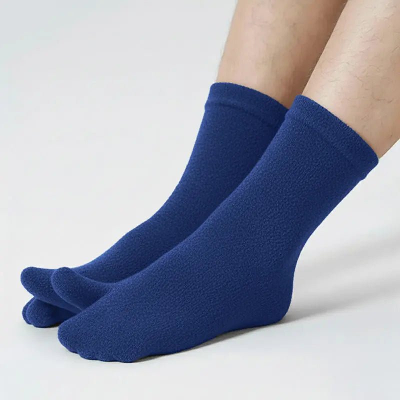 Polar Feet Fleece Tabi Socks - Denim - TLW Shoes