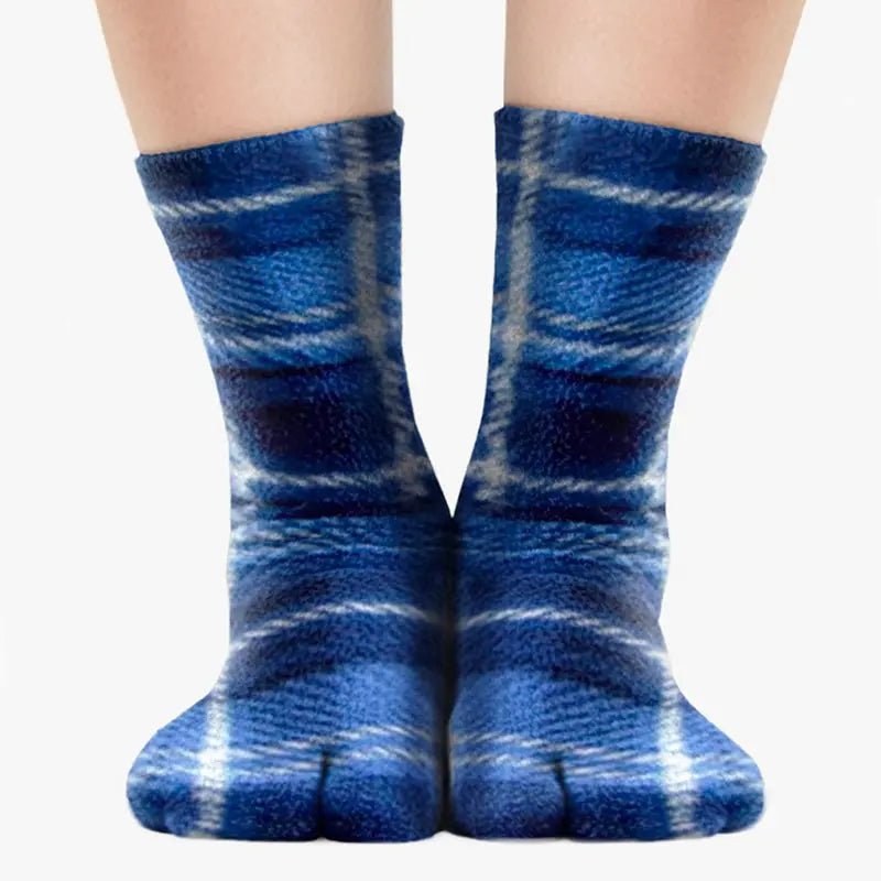 Polar Feet Fleece Tabi Socks - Flannel - TLW Shoes