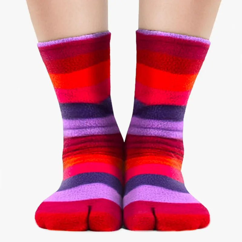 Polar Feet Fleece Tabi Socks - Jellybean - TLW Shoes