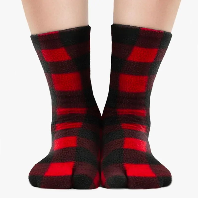 Polar Feet Fleece Tabi Socks - Lumberjack - TLW Shoes