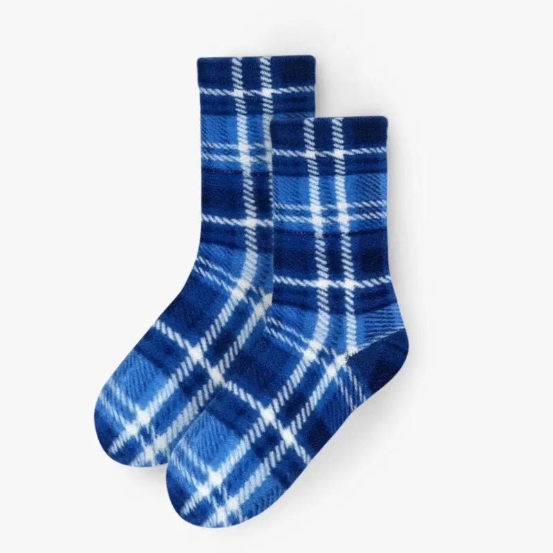 Polar Feet Fleece Socks - Blue Flannel - TLW Shoes