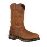 Rocky Original Ride Men's Branson Roper Waterproof Western Boots Fq0002733 In Brown - TLW Shoes