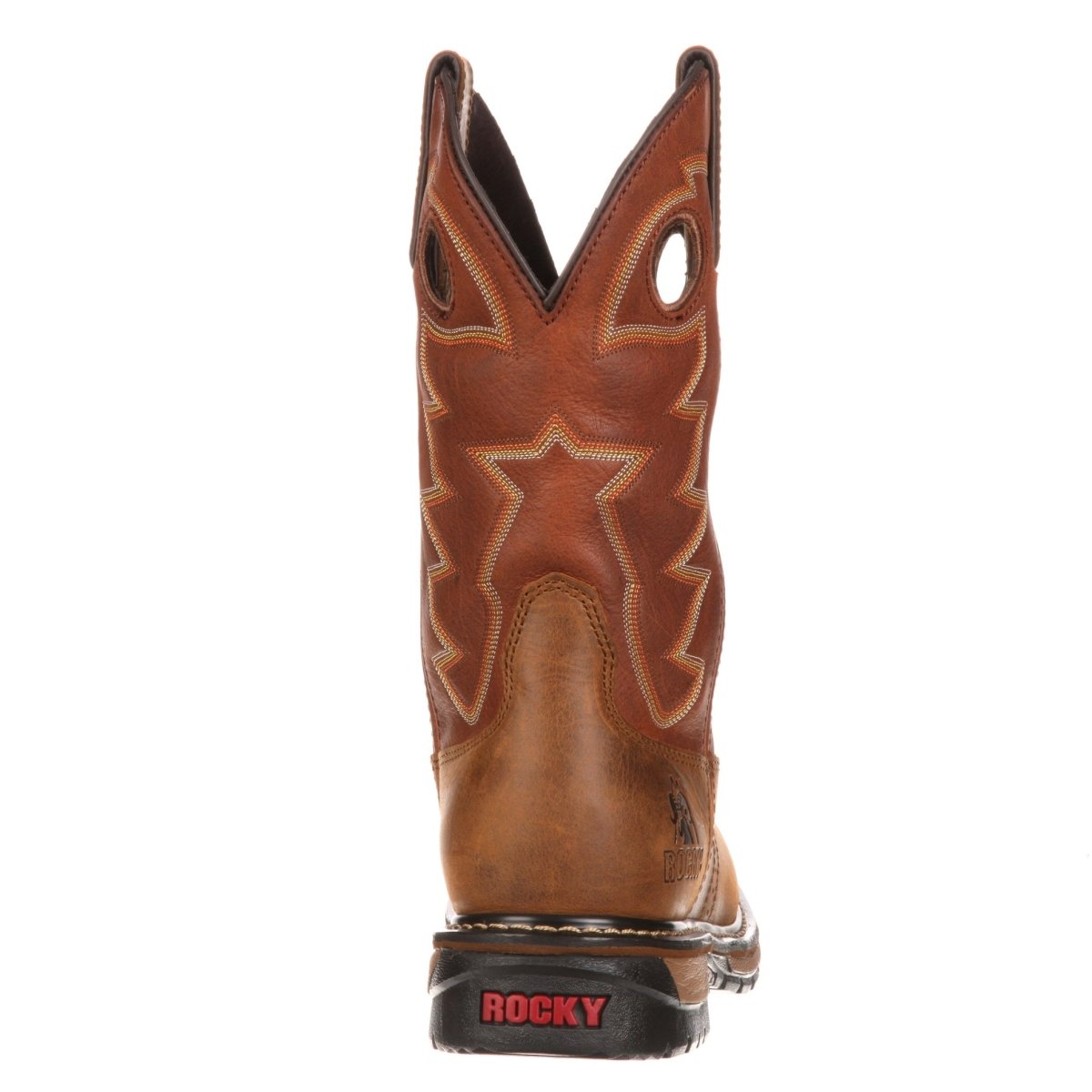 Rocky Original Ride Men's Branson Saddle Roper Waterproof Western Boots Fq0002775 In Brown - TLW Shoes