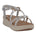 Women's Fran Silver Strappy Wedge Sandals - TLW Shoes