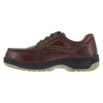 FLORSHEIM MEN'S EUROCASUAL MOC TOE OXFORD WORK SHOE'S COMPOSITE TOE COMPADRE FS240 IN DARK BROWN - TLW Shoes