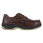 FLORSHEIM MEN'S EUROCASUAL MOC TOE OXFORD WORK SHOE'S COMPOSITE TOE COMPADRE FS2400 IN BROWN - TLW Shoes