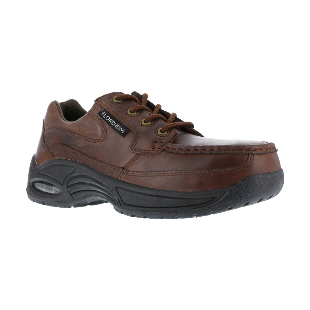 FLORSHEIM MEN'S OXFORD WORK SHOE'S COMPOSITE TOE POLARIS FS2430 IN COPPER - TLW Shoes