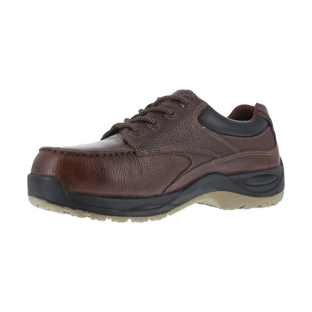 FLORSHEIM MEN'S WORK SHOE'S CASUAL MOC TOE OXFORD COMPOSITE TOE RAMBLER CREEK FS2700 IN BROWN - TLW Shoes
