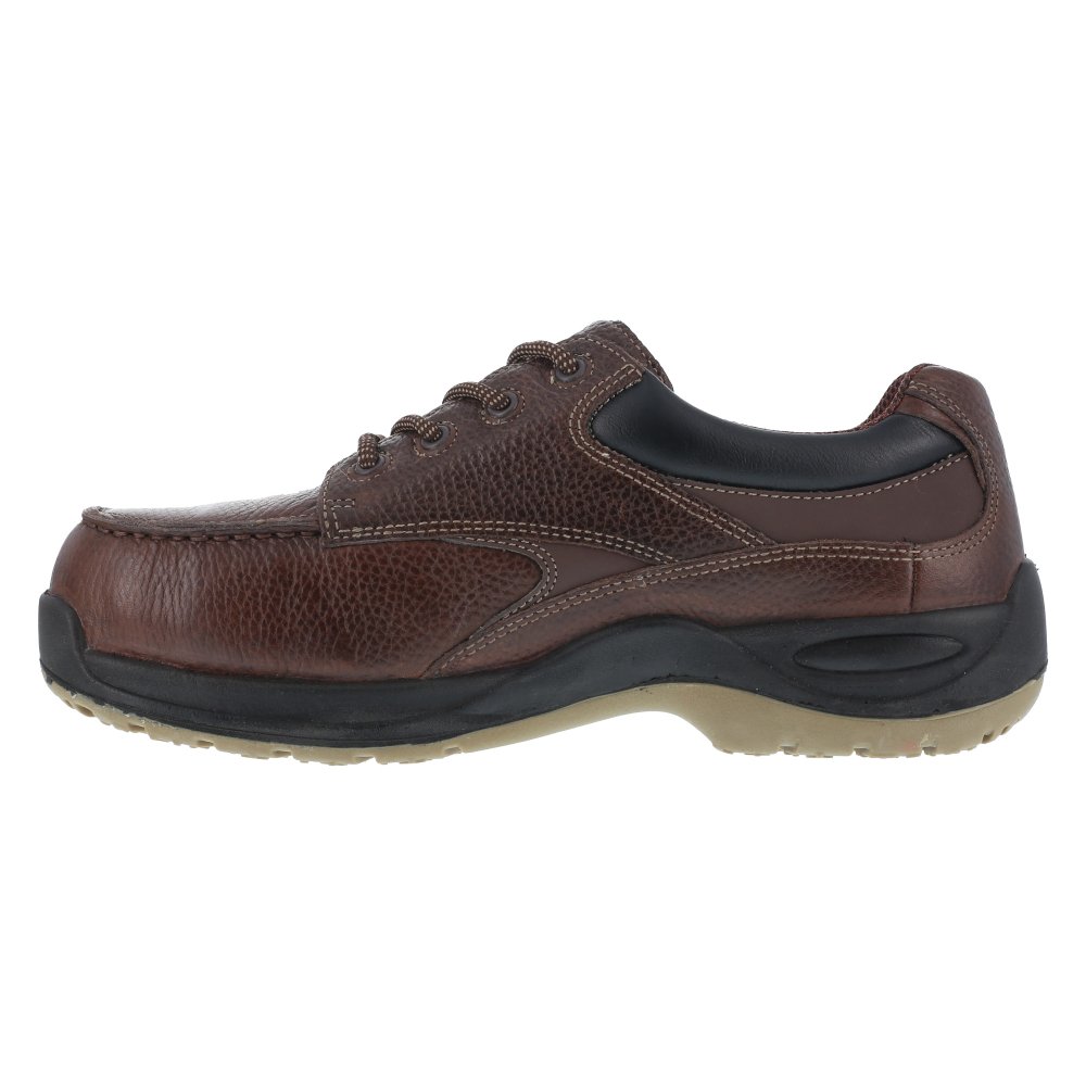 FLORSHEIM MEN'S WORK SHOE'S CASUAL MOC TOE OXFORD COMPOSITE TOE RAMBLER CREEK FS2700 IN BROWN - TLW Shoes