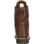 GEORGIA BOOT LOW HEEL LOGGER MEN'S LACE - TO - TOE WORK BOOTS G103 IN BROWN - TLW Shoes