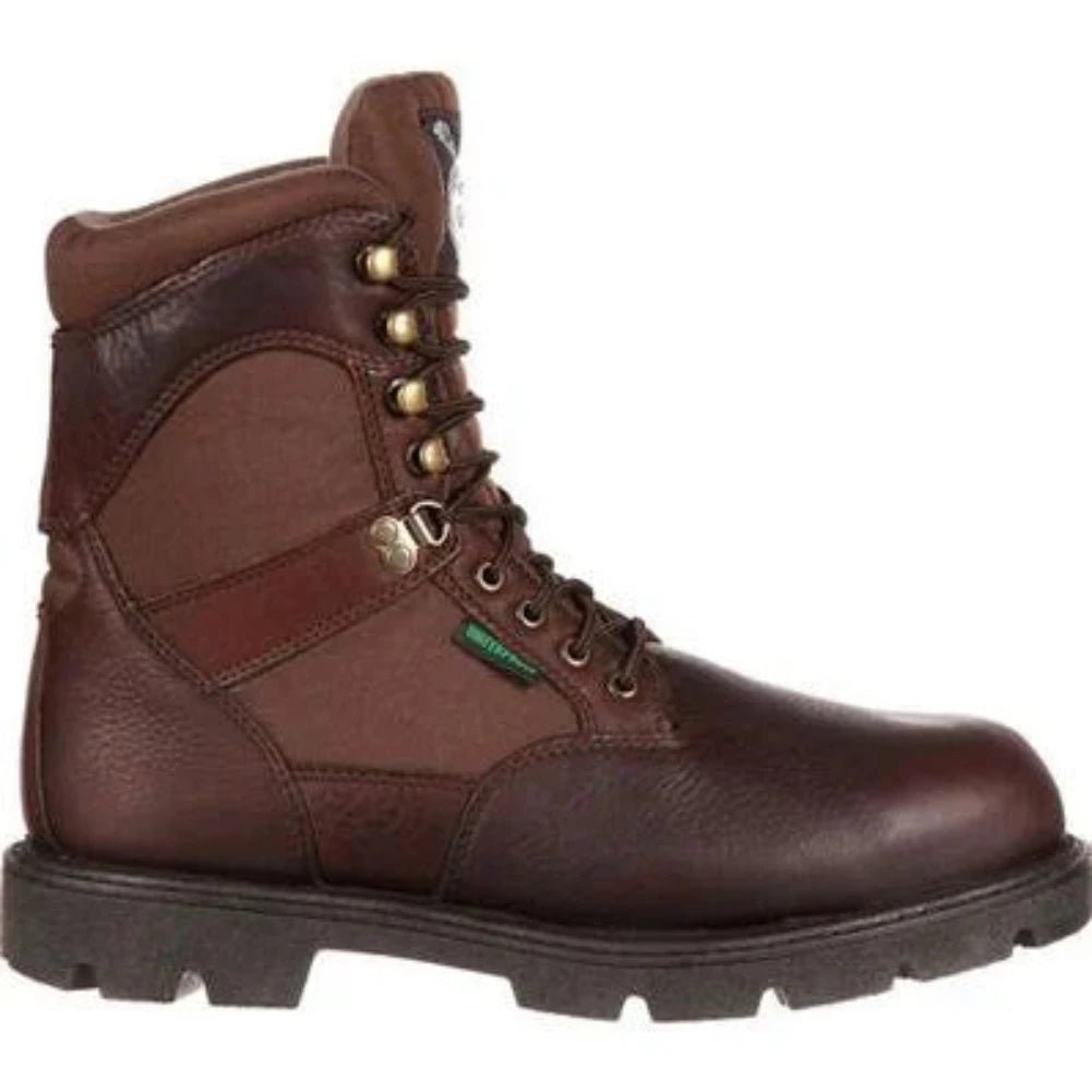 GEORGIA BOOT HOMELAND MEN'S INSULATED WORK BOOTS G109 IN BROWN - TLW Shoes