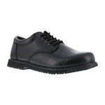 GRABBERS MEN'S PLAIN TOE OXFORD WORK SHOE'S SOFT TOE FRICTION G1120 IN BLACK - TLW Shoes