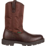 GEORGIA BOOT HOMELAND MEN'S WELLINGTON WORK BOOTS G113 IN BROWN - TLW Shoes