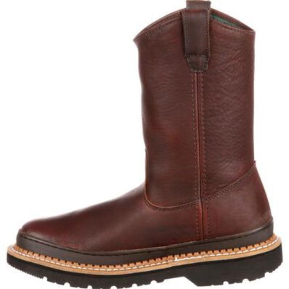 GEORGIA BOOT GIANT MEN'S PULL - ON WORK BOOTS G4274 IN BROWN - TLW Shoes