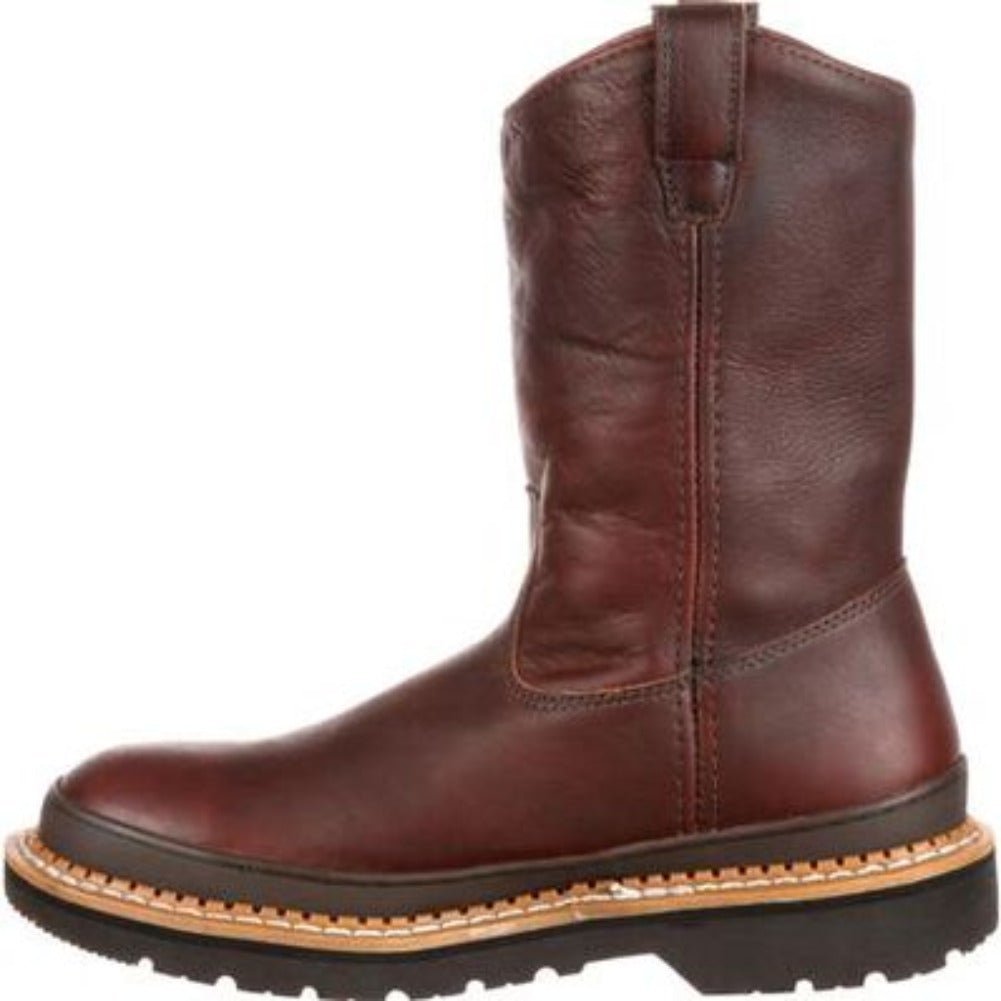 GEORGIA BOOT GIANT MEN'S PULL - ON WORK BOOTS G4374 IN BROWN - TLW Shoes