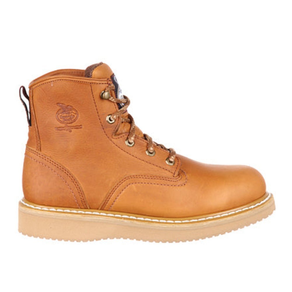 GEORGIA BOOT WEDGE MEN'S WORK BOOTS G6152 IN GOLD - TLW Shoes