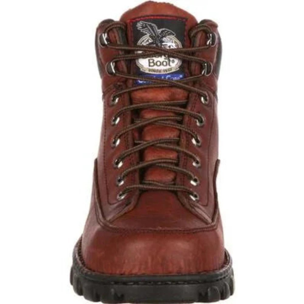 GEORGIA BOOT EAGLE LIGHT MEN'S LOAD STEEL TOE WORK BOOTS G6395 IN BROWN - TLW Shoes
