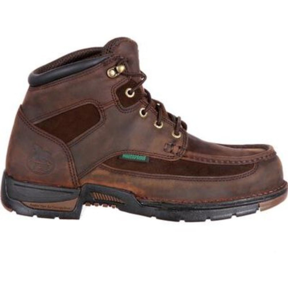 GEORGIA BOOT ATHENS MEN'S WATERPROOF WORK BOOTS G7403 IN BROWN - TLW Shoes