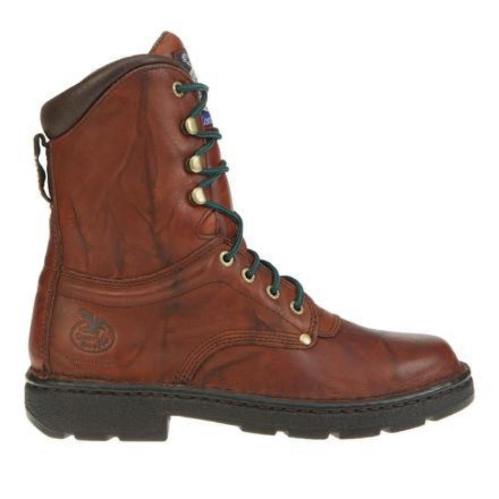 GEORGIA BOOT EAGLE LIGHT MEN'S WORK BOOTS G8083 IN BROWN - TLW Shoes