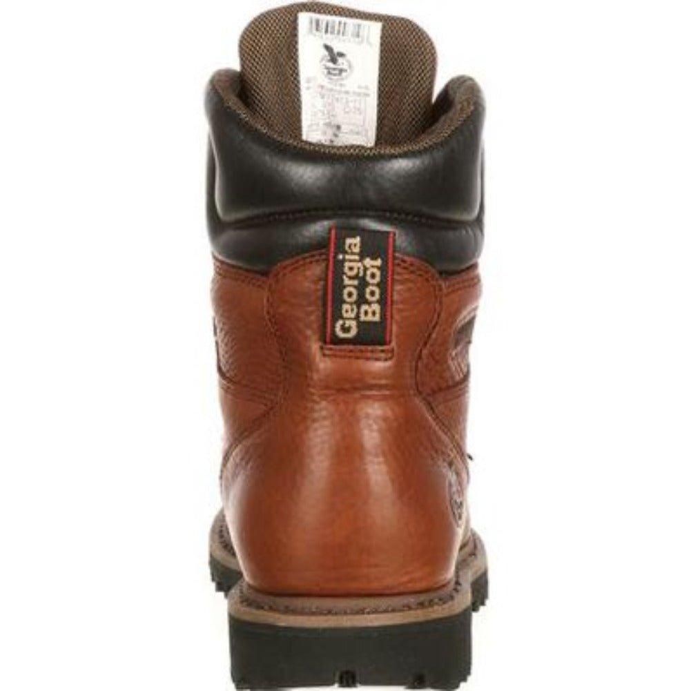 GEORGIA BOOT HAMMER MEN'S STEEL TOE WORK BOOTS G8315 IN BROWN - TLW Shoes