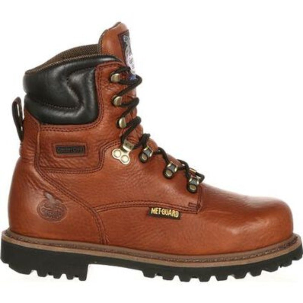 GEORGIA BOOT HAMMER MEN'S STEEL TOE WORK BOOTS G8315 IN BROWN - TLW Shoes