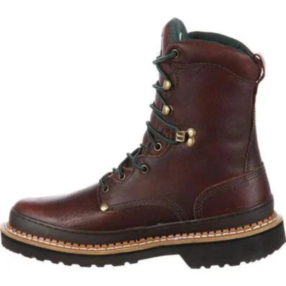 GEORGIA BOOT GIANT MEN'S STEEL TOE WORK BOOTS G8374 IN BROWN - TLW Shoes