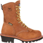 GEORGIA BOOT LOGGERS MEN'S WATERPROOF WORK BOOTS G9382 IN BROWN - TLW Shoes