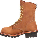 GEORGIA BOOT LOGGERS MEN'S WATERPROOF WORK BOOTS G9382 IN BROWN - TLW Shoes