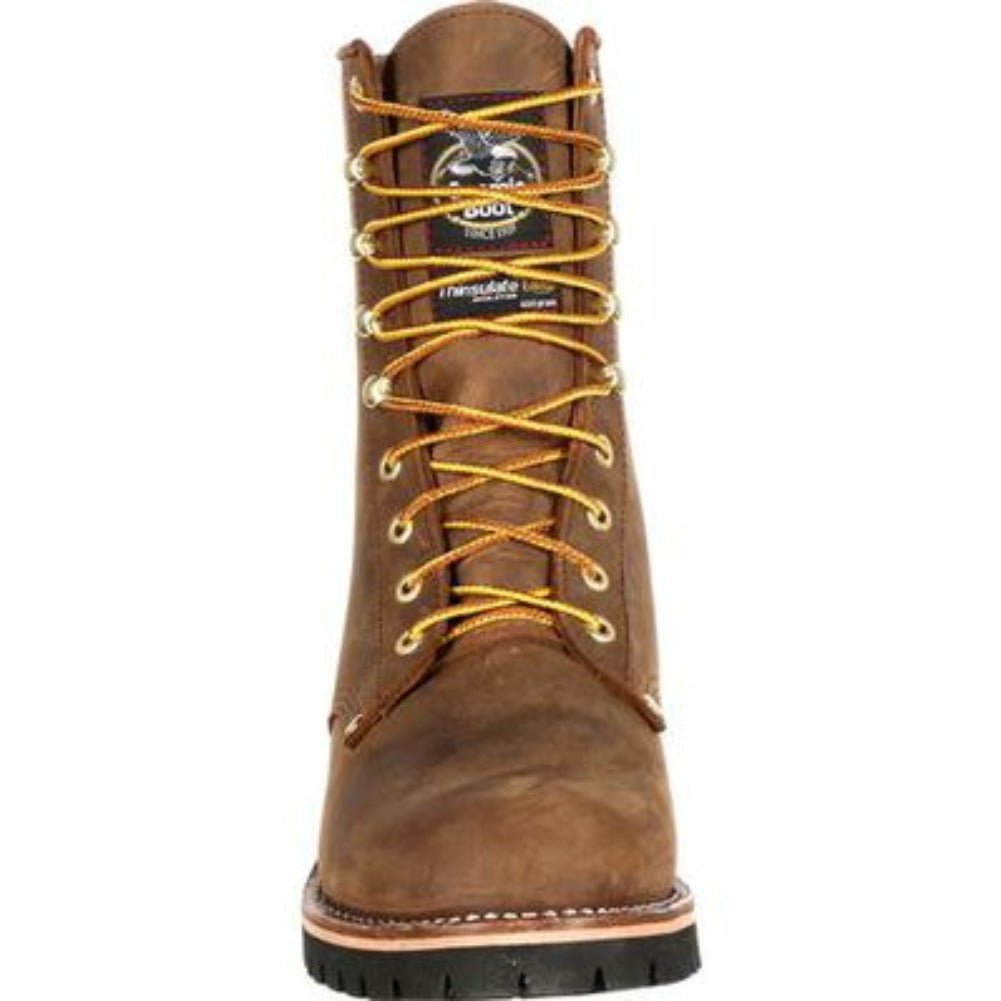 GEORGIA BOOT LOGGERS MEN'S WATERPROOF WORK BOOTS GB00065 IN BROWN - TLW Shoes