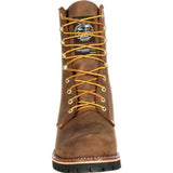 GEORGIA BOOT LOGGERS MEN'S WATERPROOF WORK BOOTS GB00065 IN BROWN - TLW Shoes