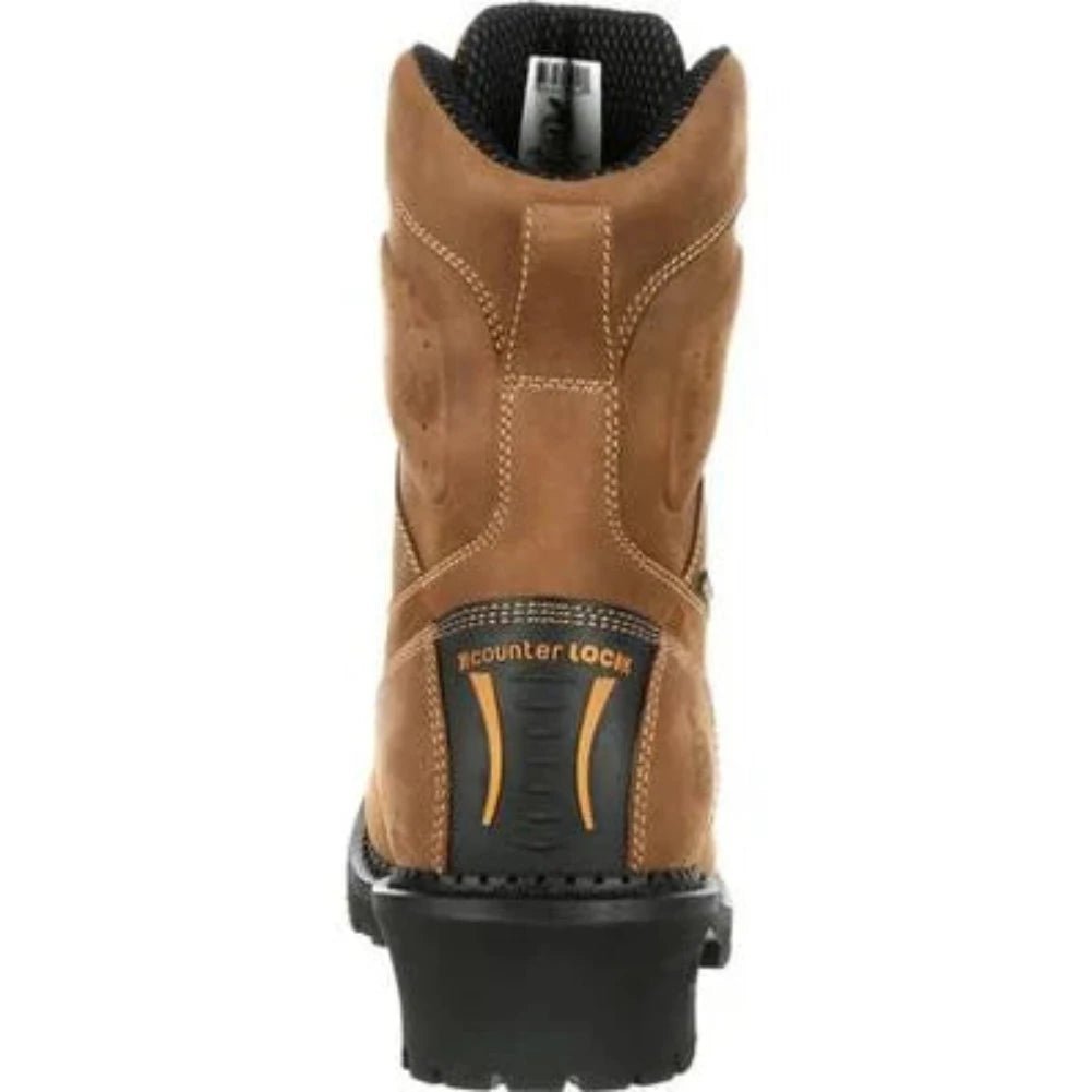 GEORGIA BOOT COMFORT CORE LOGGER MEN'S WATERPROOF WORK BOOTS GB00096 IN BROWN - TLW Shoes