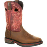 GEORGIA BOOT CARBO - TEC LT MEN'S WATERPROOF PULL - ON BOOTS GB00221 IN RED - TLW Shoes