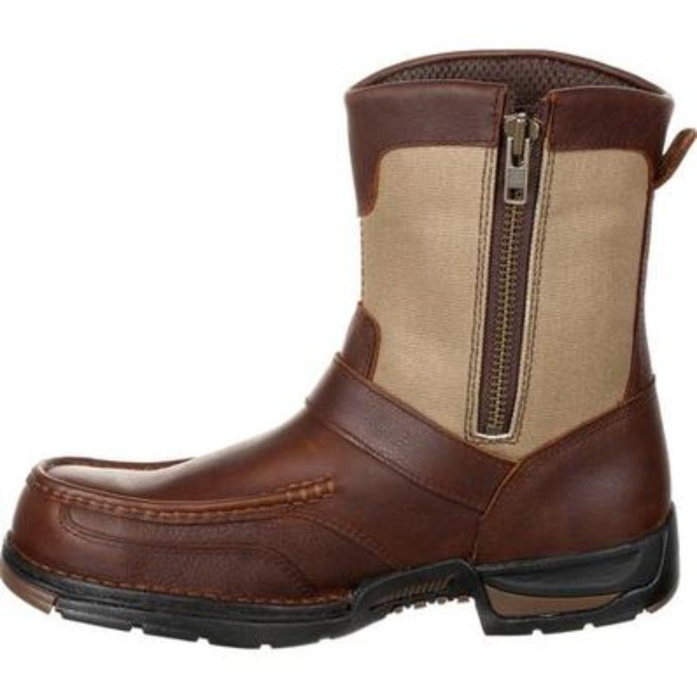 GEORGIA BOOT ATHENS MEN'S WATERPROOF SIDE - ZIP BOOTS GB00245 IN BROWN - TLW Shoes