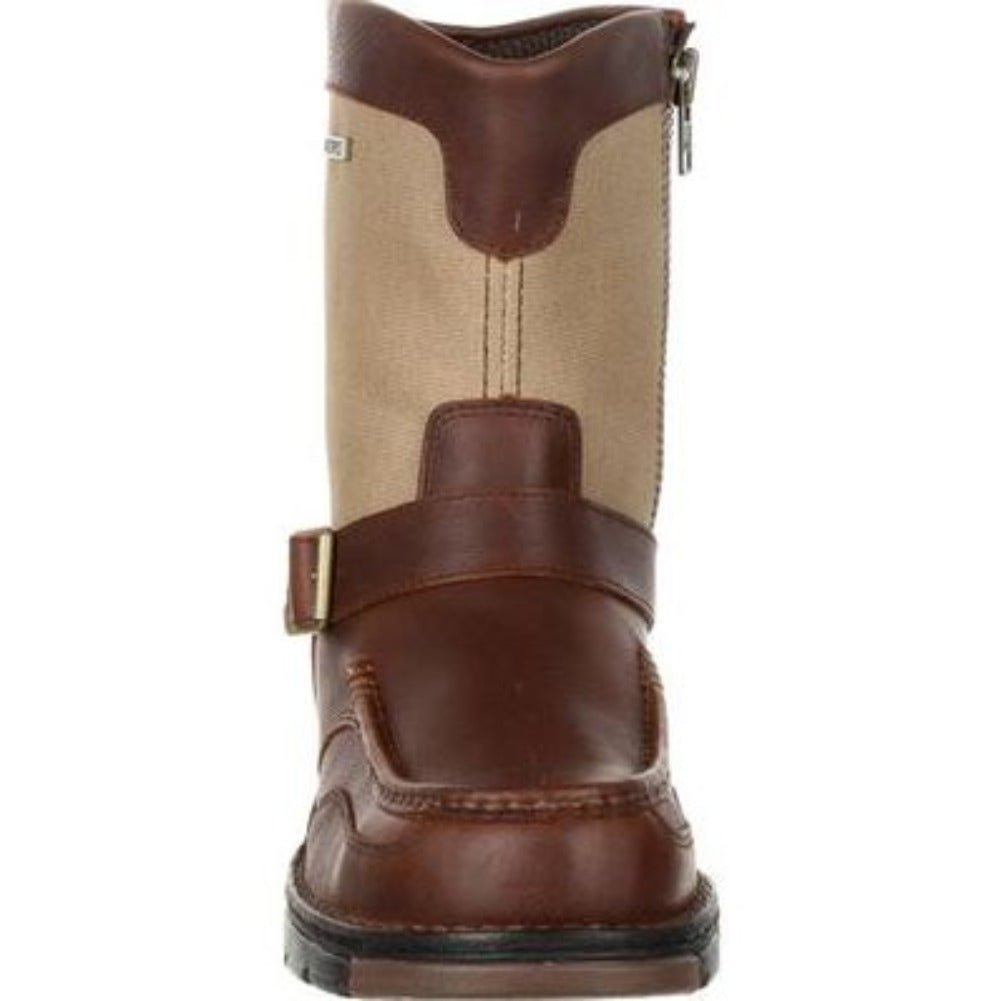 GEORGIA BOOT ATHENS MEN'S WATERPROOF SIDE - ZIP BOOTS GB00245 IN BROWN - TLW Shoes