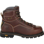 GEORGIA BOOT AMP LT LOW HEEL LOGGER MEN'S WATERPROOF WORK BOOTS GB00270 IN BROWN - TLW Shoes