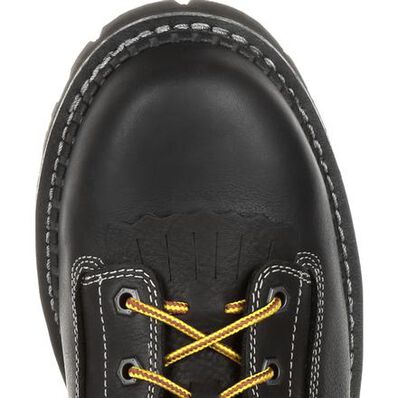 GEORGIA BOOT AMP LT LOW HEEL LOGGER MEN'S BOOTS GB00271 IN BLACK - TLW Shoes