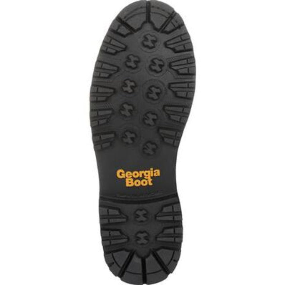 GEORGIA BOOT AMP LT LOW HEEL LOGGER MEN'S COMPOSITE TOE WATERPROOF WORK BOOTS GB00272 IN BLACK - TLW Shoes