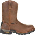 GEORGIA BOOT EAGLE ONE MEN'S WATERPROOF PULL ON WORK BOOTS GB00314 IN BROWN - TLW Shoes