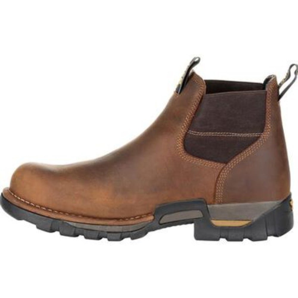 GEORGIA BOOT EAGLE ONE MEN'S STEEL TOE WATERPROOF CHELSEA BOOTS GB00337 IN BROWN - TLW Shoes