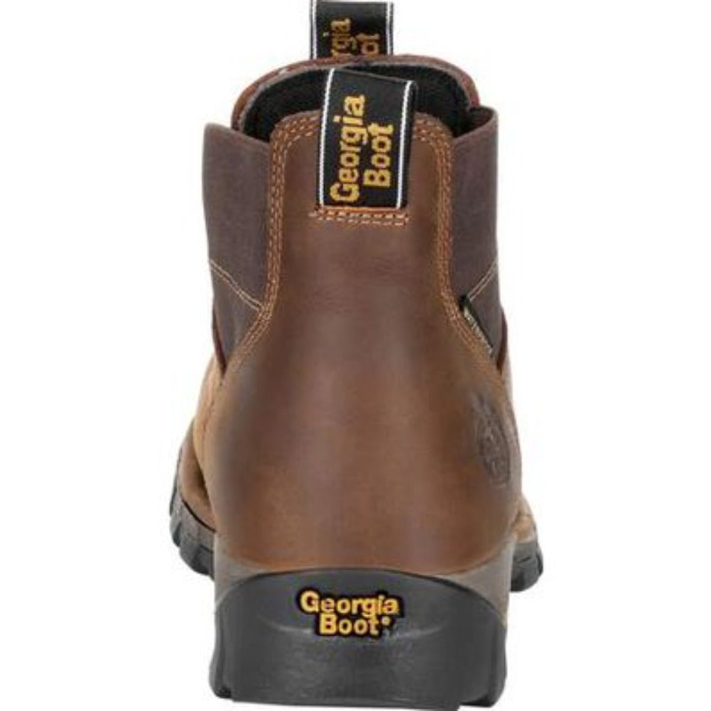 GEORGIA BOOT EAGLE ONE MEN'S STEEL TOE WATERPROOF CHELSEA BOOTS GB00337 IN BROWN - TLW Shoes