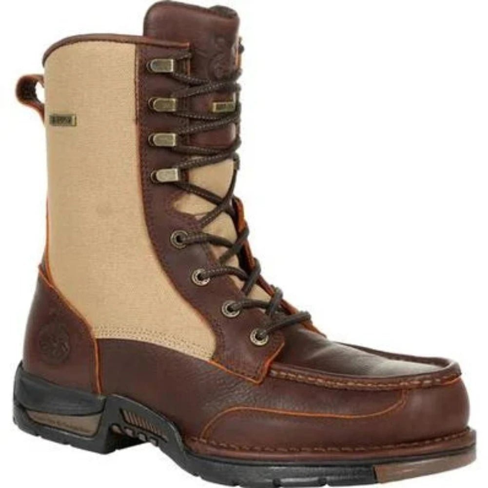 GEORGIA BOOT ATHENS MEN'S WATERPROOF SIDE - ZIP UPLAND BOOTS GB00354 IN BROWN - TLW Shoes