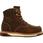 GEORGIA BOOT AMP LT WEDGE MEN'S MOC - TOE WORK BOOTS GB00429 IN BROWN - TLW Shoes