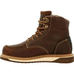 GEORGIA BOOT AMP LT WEDGE MEN'S MOC - TOE WORK BOOTS GB00429 IN BROWN - TLW Shoes