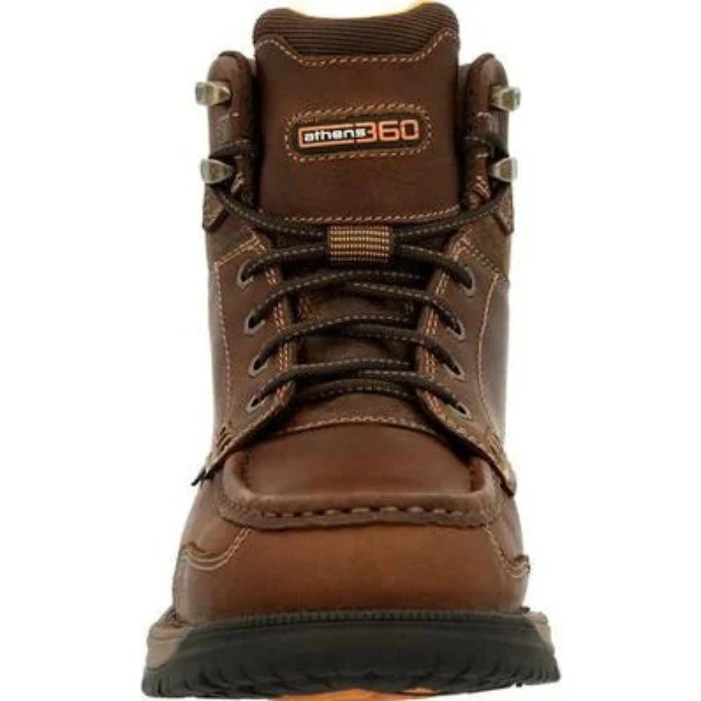 GEORGIA BOOT ATHENS 360 MEN'S WATERPROOF WORK BOOTS GB00439 IN BROWN - TLW Shoes