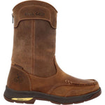 GEORGIA BOOT ATHENS SUPERLYTE MEN'S WATERPROOF WELLINGTON ALLOY TOE PULL - ON BOOTS GB00550 IN BROWN - TLW Shoes