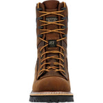 GEORGIA BOOT LTX LOGGER MEN'S WATERPROOF WORK BOOTS GB00616 IN BROWN - TLW Shoes